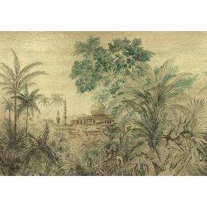 Papier peint panoramique Taj Mahal Gold&Silver