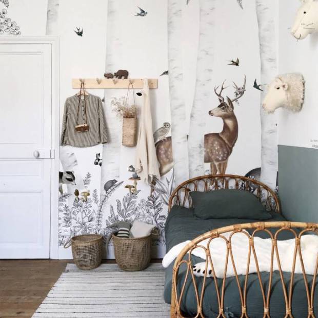 Papier peint Panoramique sur mesure Woody Chesnut