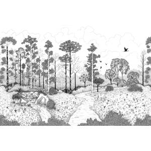 Papier peint Panoramique sur mesure La Biche Aux Bois