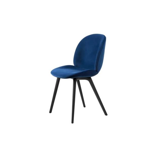 Beetle Dining Chair - Fully Upholstered, Black Plastic Base