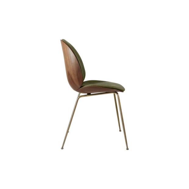 Beetle Dining Chair 3D Veneer - Front Upholstered coque Noyer