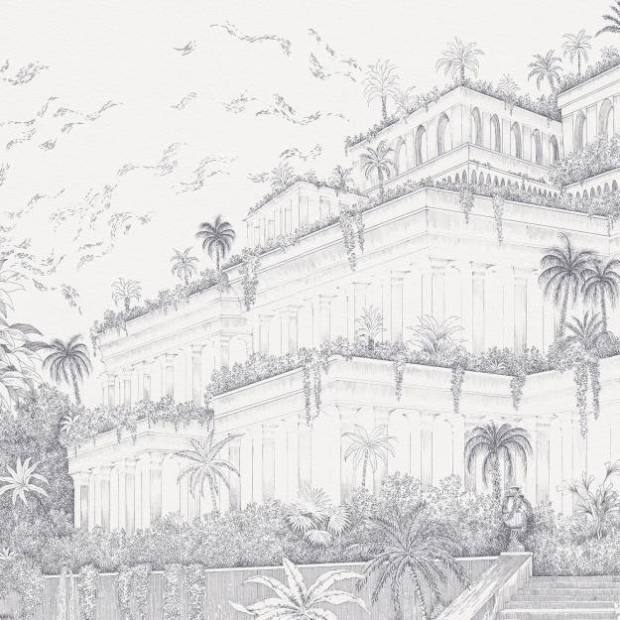 Papier peint Panoramique sur mesure Jardin Suspendu