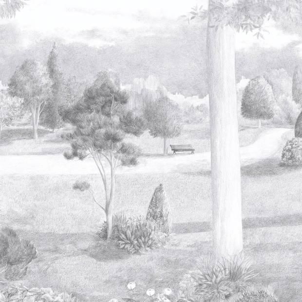 Papier peint Panoramique sur mesure Jardin Public