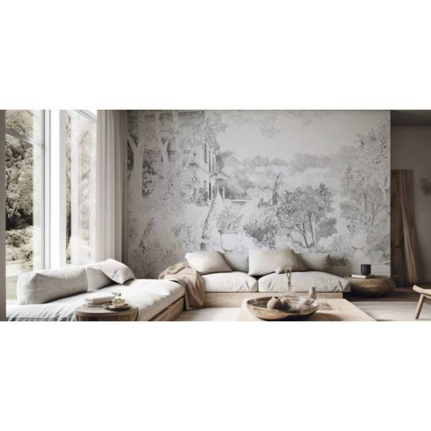 Papier peint Panoramique sur mesure Jardin de Famille