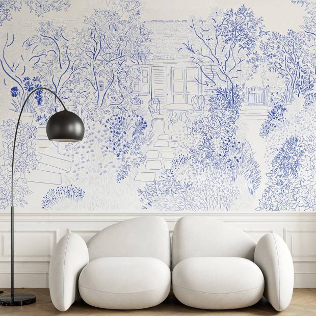 Papier peint Panoramique sur mesure Coin de Jardin