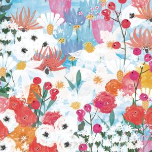 Papier peint Panoramique sur mesure Jardin Fleuri