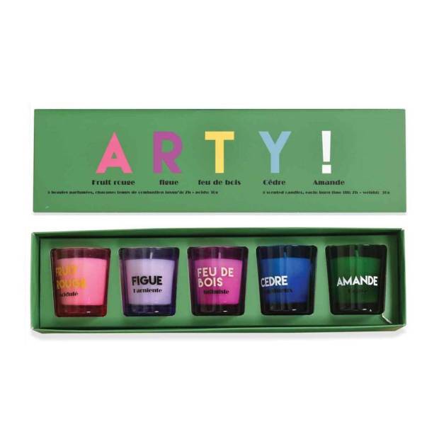 Coffret de 5 bougies Arty