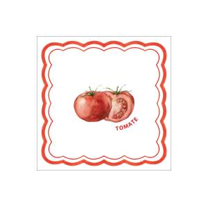 Lot de 20 serviette tomate asperge