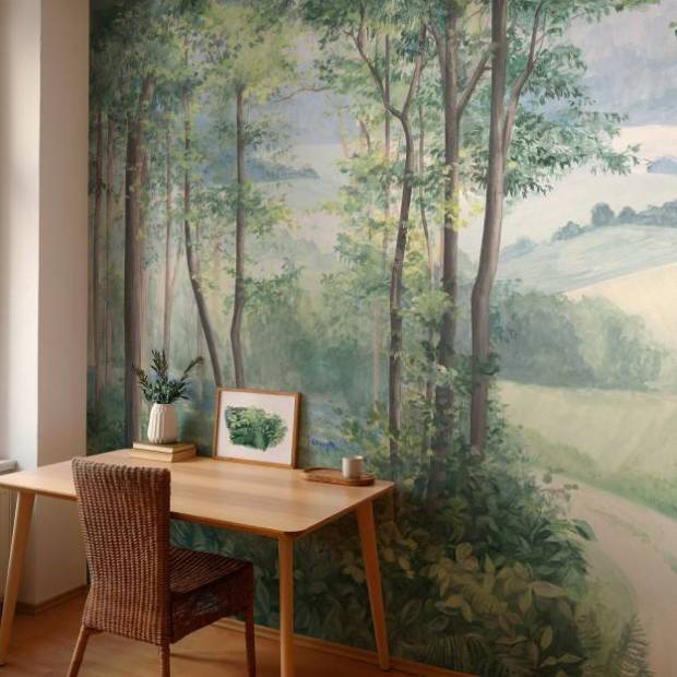 Papier peint Panoramique sur mesure l'Orée du bois