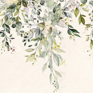 Papier peint Panoramique sur mesure Fleurs suspendues