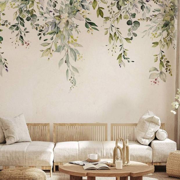 Papier peint Panoramique sur mesure Fleurs suspendues