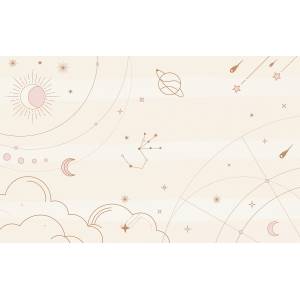 Papier peint Panoramique sur mesure Pink Constellation