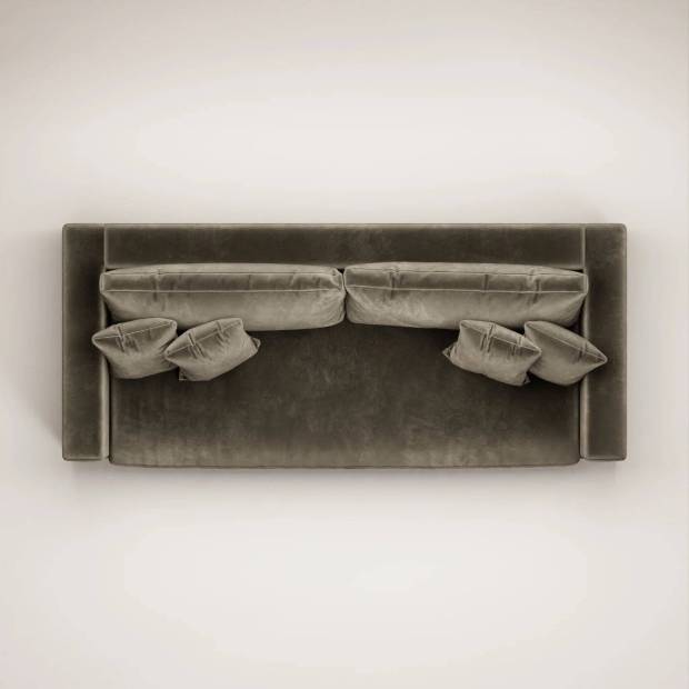 Canapé Bellechasse light 4 places - tissu velours brut