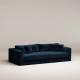Canapé Bellechasse light 4 places - tissu velours brut