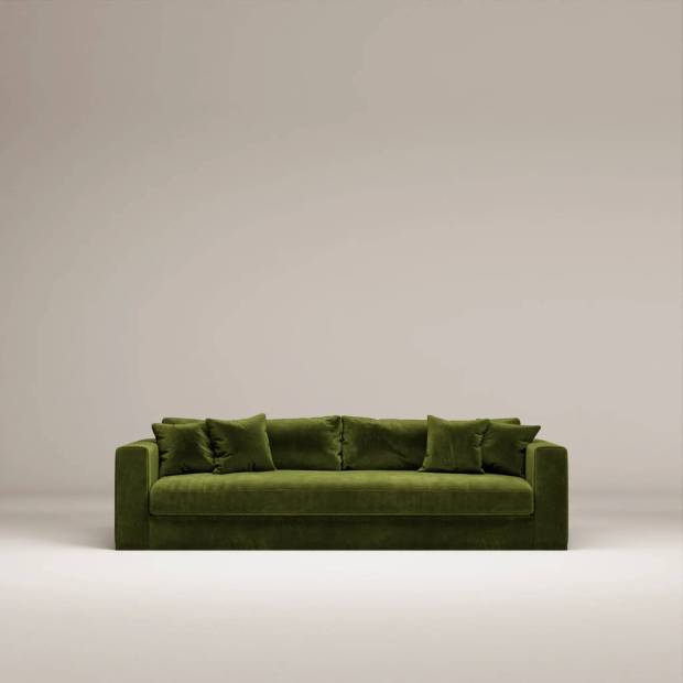 Canapé Bellechasse light 4 places - tissu velours brut