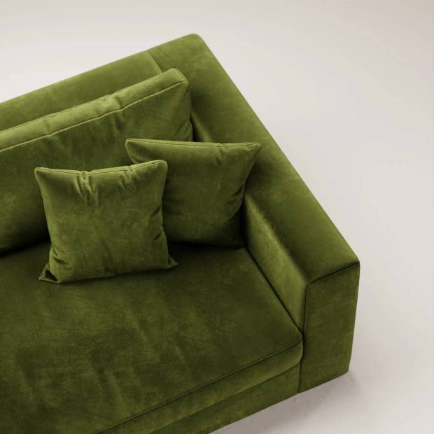 Canapé Bellechasse light 4 places - tissu velours brut