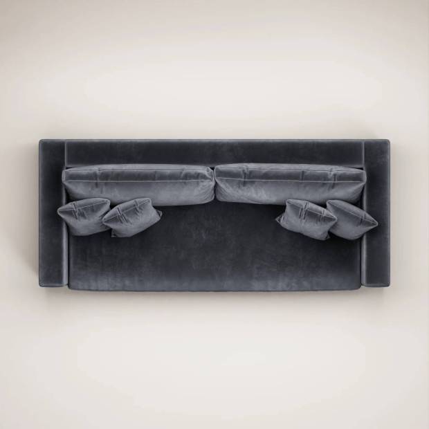 Canapé Bellechasse light 4 places - tissu velours brut