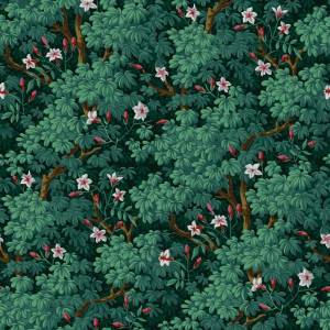 Papier peint Sous Bois Fleuri