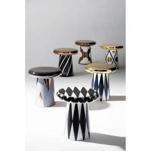 T-TABLE DECORATION BLACK AND COPPER