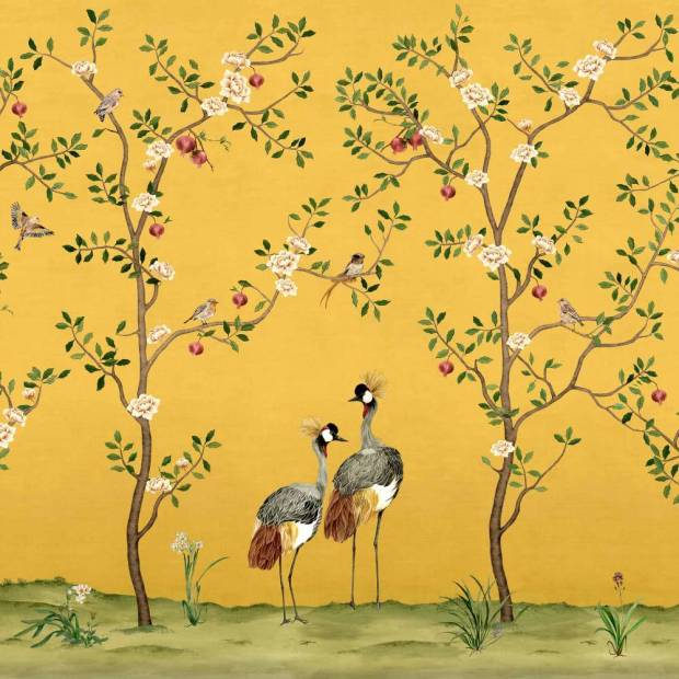 Papier peint Panoramique Crowned Crane en intissé