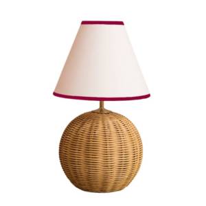 Lampe de table en rotin