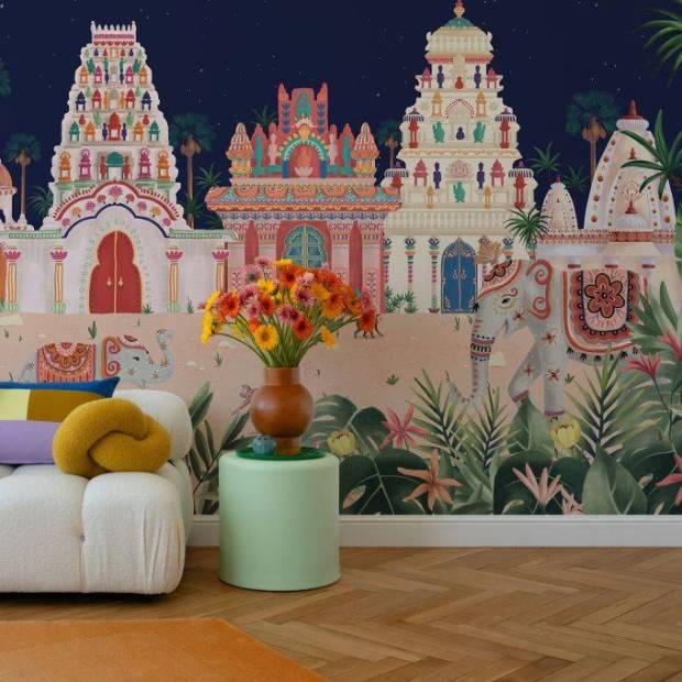 Papier peint panoramique sur mesure Holi en intissé