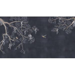 Papier peint Panoramique sur mesure Blooming Tree Intissé