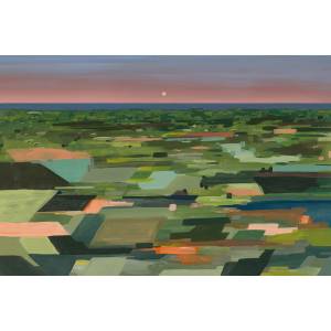 Papier peint Panoramique Mosaique de Champs sur mesure en Intissé
