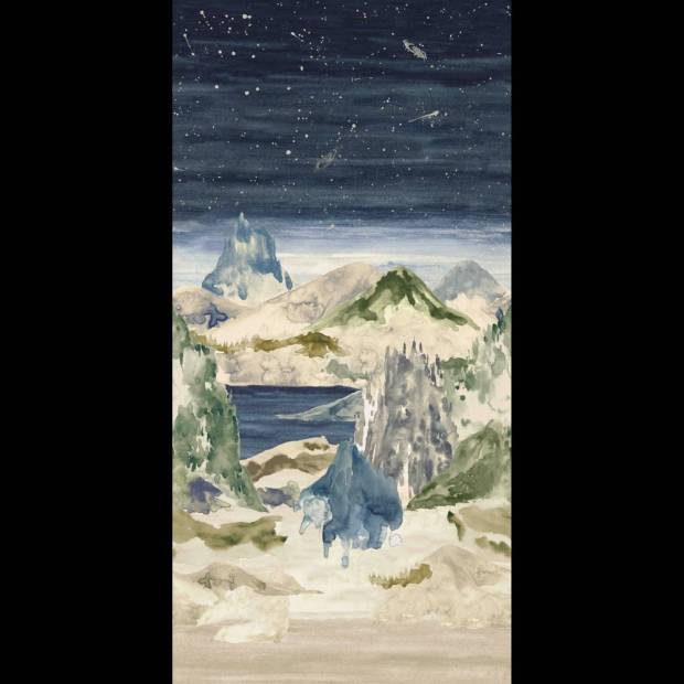 Papier peint Lunar landscape Sisal