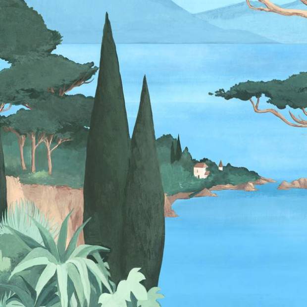 Papier peint Panoramique sur mesure Lago In Fiore en intissé