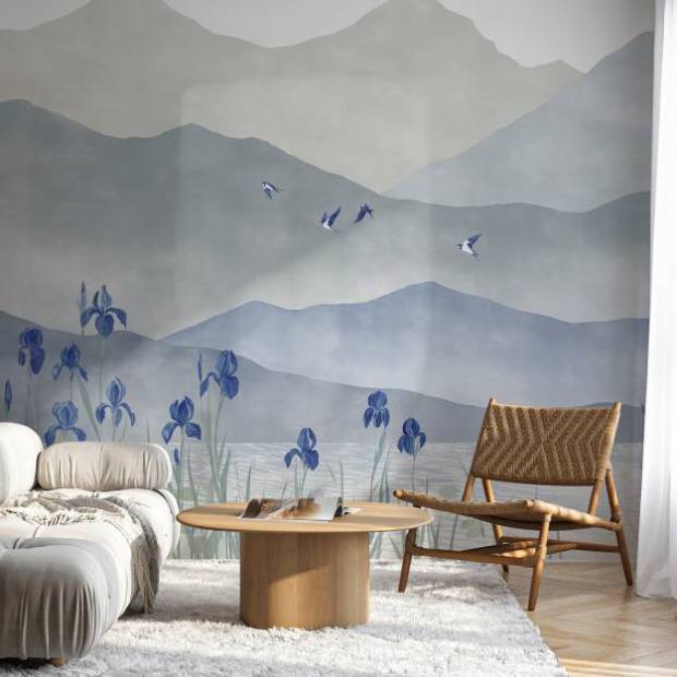 Papier peint Panoramique sur mesure Spring Lake en vinyle