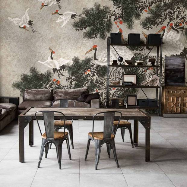 Papier peint panoramique Ukiyo Gold&Silver