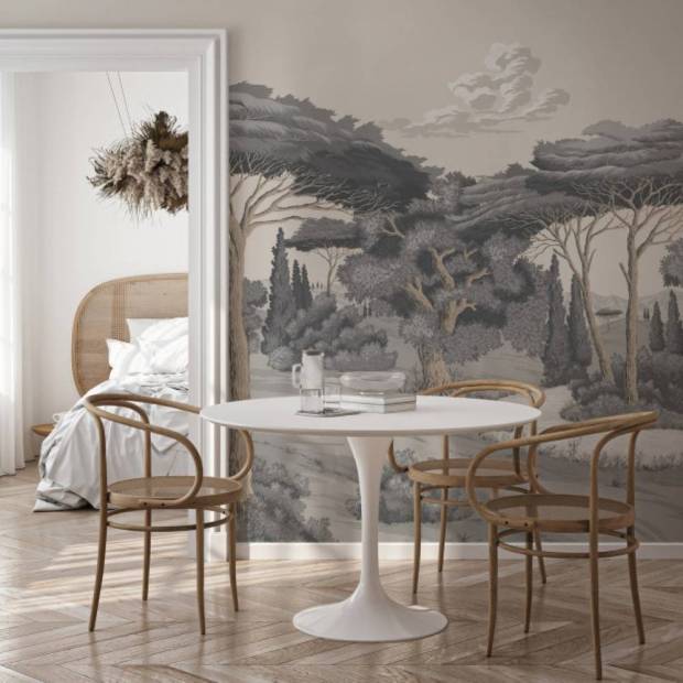 Papier peint Panoramique sur mesure Sovana Beige en vinyle
