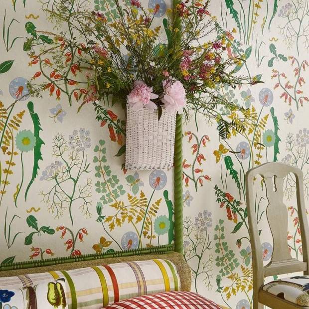 Papier peint Pré D'été Nacre