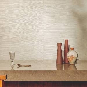 Papier peint Sisal métallique