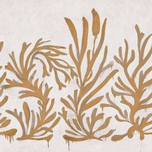 Papier peint Panoramique Algues dorées