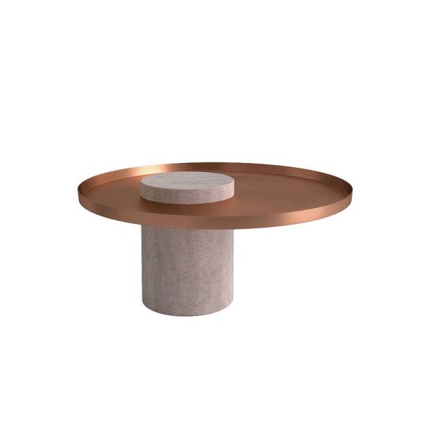 Table d'appoint Salute Low Travertin