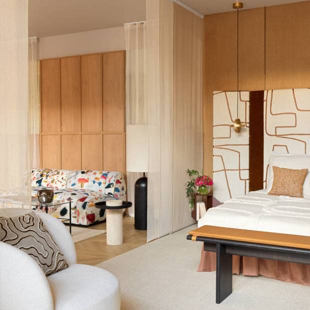 Table d'appoint Salute medium travertin