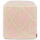 Pouf Cubique Nastri Surpiqures Contrastantes
