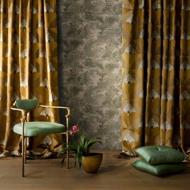 Tissu Golden fans