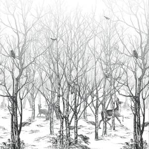 Papier peint Panoramique sur mesure Forêt Enchantée