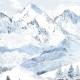 Papier peint panoramique sur mesure Les Cimes