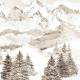 Papier peint panoramique sur mesure Les Cimes