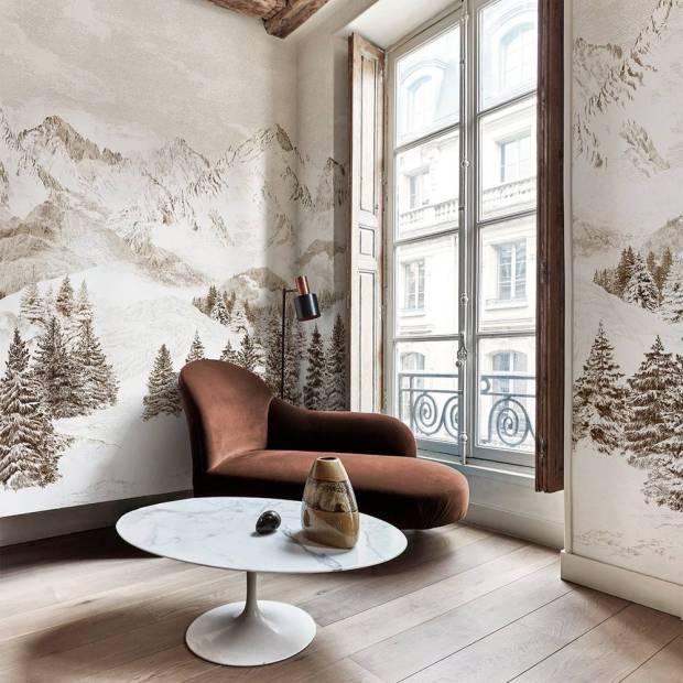 Papier peint panoramique sur mesure Les Cimes