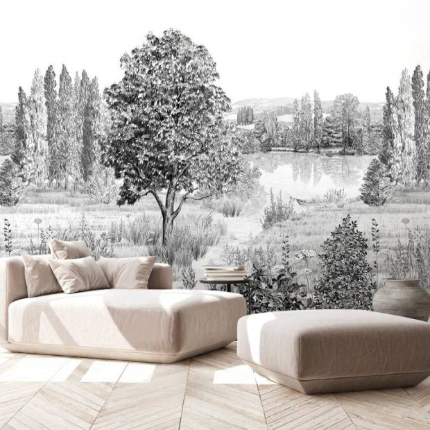 Papier peint panoramique sur mesure Campagne