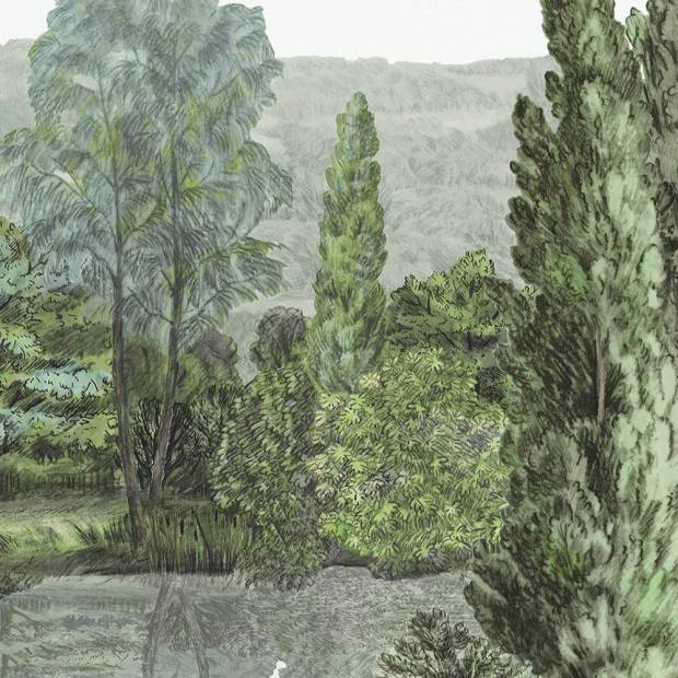 Papier peint panoramique sur mesure Campagne