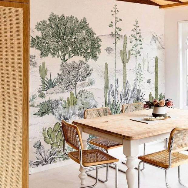 Papier peint panoramique sur mesure Succulentes