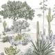 Papier peint panoramique sur mesure Succulentes