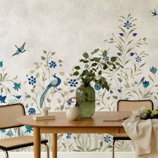 Papier peint Panoramique sur mesure Palais floral Intissé