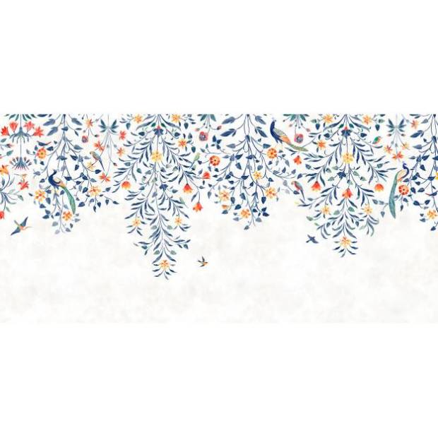 Papier peint Panoramique sur mesure Palais floral suspendu Intissé